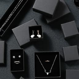 30pcs Black Kraft Jewelry Gift Box Cardboard Travel Ring Necklace Earring Packaging Organizer Boxes Case With Sponge Inside