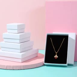 30pcs Black Kraft Jewelry Gift Box Cardboard Travel Ring Necklace Earring Packaging Organizer Boxes Case With Sponge Inside