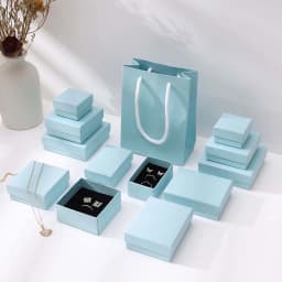 30pcs Black Kraft Jewelry Gift Box Cardboard Travel Ring Necklace Earring Packaging Organizer Boxes Case With Sponge Inside