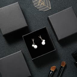 30pcs Black Kraft Jewelry Gift Box Cardboard Travel Ring Necklace Earring Packaging Organizer Boxes Case With Sponge Inside
