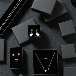 30pcs Black Kraft Jewelry Gift Box Cardboard Travel Ring Necklace Earring Packaging Organizer Boxes Case With Sponge Inside