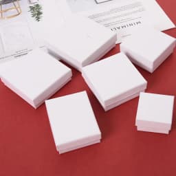 30pcs Black Kraft Jewelry Gift Box Cardboard Travel Ring Necklace Earring Packaging Organizer Boxes Case With Sponge Inside