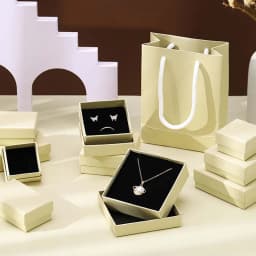 30pcs Black Kraft Jewelry Gift Box Cardboard Travel Ring Necklace Earring Packaging Organizer Boxes Case With Sponge Inside