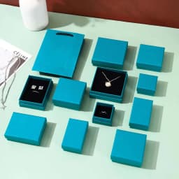 30pcs Black Kraft Jewelry Gift Box Cardboard Travel Ring Necklace Earring Packaging Organizer Boxes Case With Sponge Inside