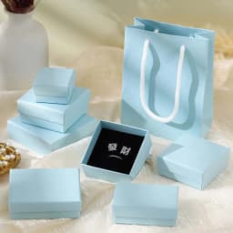 30pcs Black Kraft Jewelry Gift Box Cardboard Travel Ring Necklace Earring Packaging Organizer Boxes Case With Sponge Inside
