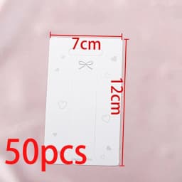 50pcs/lot 12x7cm White Bowknot Display Cards Kraft Paper Card for DIY Jewelry Hairpins Packaging Tags Retail Label
