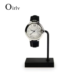 Oirlv Black/Pink Metal Watch Display Stand with Acylic Watch Storage Rack Jewelry Organizer Holder for Shop Cabinet
