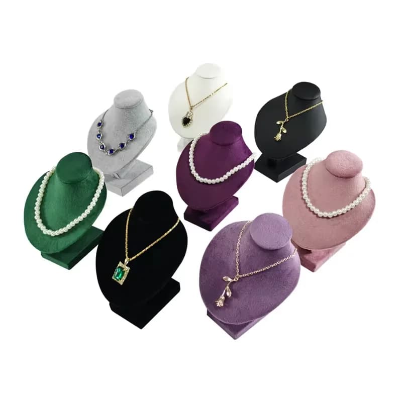 High-quality Velvet Jewelry Display Stand MiNi Necklace Display Props Human Body Model Jewelry Necklace Storage Display Props