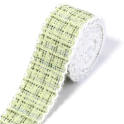 3Yards/Roll 4cm Tweed Style Plaid Fabric Ribbon Diy Handmade Bow Hair Accessory Material Flower Packaging Gift Color Band Weave