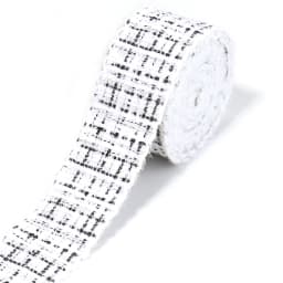 3Yards/Roll 4cm Tweed Style Plaid Fabric Ribbon Diy Handmade Bow Hair Accessory Material Flower Packaging Gift Color Band Weave