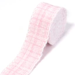 3Yards/Roll 4cm Tweed Style Plaid Fabric Ribbon Diy Handmade Bow Hair Accessory Material Flower Packaging Gift Color Band Weave