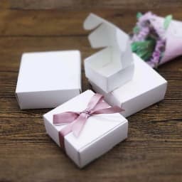 ZerongE Jewelry 10pc DIY THANK YOU Gifts Package Vintage Kraft Flower Gifts Box Packaging for Wedding Home Party Supplies