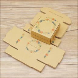 ZerongE Jewelry 10pc DIY THANK YOU Gifts Package Vintage Kraft Flower Gifts Box Packaging for Wedding Home Party Supplies