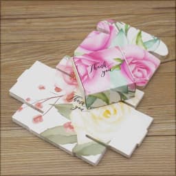 ZerongE Jewelry 10pc DIY THANK YOU Gifts Package Vintage Kraft Flower Gifts Box Packaging for Wedding Home Party Supplies