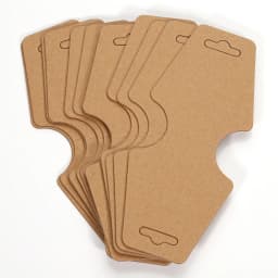 50pcs/lot 12x5cm Foldable Display Cards Necklace Bracelet Kraft Paper Card for DIY Jewelry Retail Cardboard Packaging Tags Label