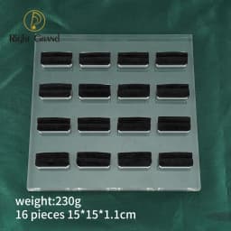 Clear Polished Acrylic Piercings Jewelry Display Stand Holder Showcase with Black Velvet 3/4/8/16 Holes Earrings Display
