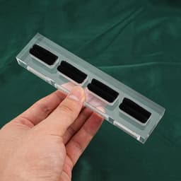 Clear Polished Acrylic Piercings Jewelry Display Stand Holder Showcase with Black Velvet 3/4/8/16 Holes Earrings Display
