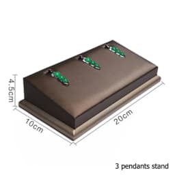 PU Brown Ring Earrings Pendant Necklace Jewelry Display Stand Set Tray Bangle Bracelet Storage Case Holder Organizer Kit