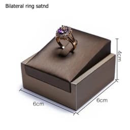PU Brown Ring Earrings Pendant Necklace Jewelry Display Stand Set Tray Bangle Bracelet Storage Case Holder Organizer Kit