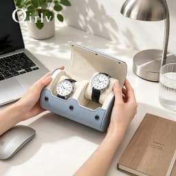 Oirlv Leather Watch Roll 1 2 3 Slots Luxury Watch Storage Box Travel Bag Watch Case Gift Box Watch Pouch Watch Organizer for Men