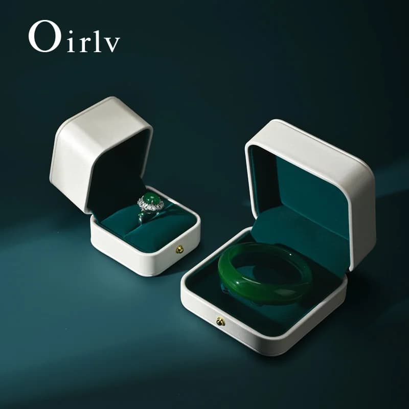 Oirlv Wedding Jewelry Box Jewelry Organizer Case Ring Bracelet Pendant Long Chain Storage Box Jewelry Display Box Gift Case