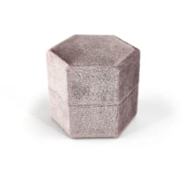 Hexagon Velvet Jewelry Box with Detachable Lid 3 Compartment Ring Box for Wedding Ceremony Engagement Ring Display Box