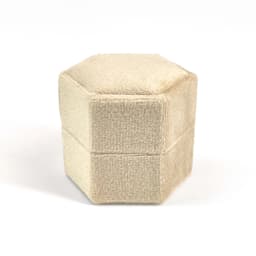 Hexagon Velvet Jewelry Box with Detachable Lid 3 Compartment Ring Box for Wedding Ceremony Engagement Ring Display Box