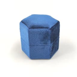 Hexagon Velvet Jewelry Box with Detachable Lid 3 Compartment Ring Box for Wedding Ceremony Engagement Ring Display Box