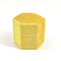 Hexagon Velvet Jewelry Box with Detachable Lid 3 Compartment Ring Box for Wedding Ceremony Engagement Ring Display Box