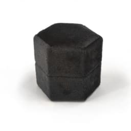 Hexagon Velvet Jewelry Box with Detachable Lid 3 Compartment Ring Box for Wedding Ceremony Engagement Ring Display Box