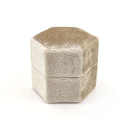 Hexagon Velvet Jewelry Box with Detachable Lid 3 Compartment Ring Box for Wedding Ceremony Engagement Ring Display Box