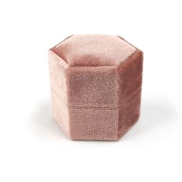 Hexagon Velvet Jewelry Box with Detachable Lid 3 Compartment Ring Box for Wedding Ceremony Engagement Ring Display Box