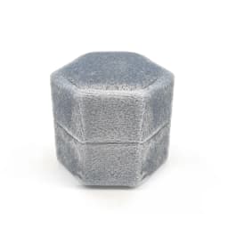 Hexagon Velvet Jewelry Box with Detachable Lid 3 Compartment Ring Box for Wedding Ceremony Engagement Ring Display Box