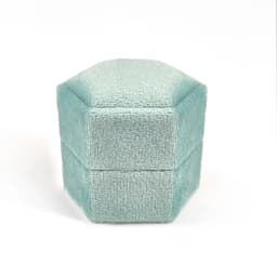 Hexagon Velvet Jewelry Box with Detachable Lid 3 Compartment Ring Box for Wedding Ceremony Engagement Ring Display Box