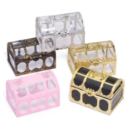 1pc Transparent Pirate Treasure Fashion Storage Box Organizer Earrings Crystal Jewelry Trinket Necklace Bracelet Jewelry Storage