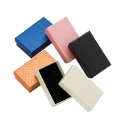 10pcs 8x5x2.5cm Paper Jewelry Organizer Box for Necklace Ring Earring Packaging Gift Boxes Display with Black Sponge