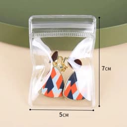 10/50Pcs Transparent PVC Jewelry Organizer Pouches Bags Anti-Oxidation Earring Pendant Necklace Bracelet Storage Holder Box