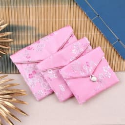 Chinese Brocad Jewelry Organizer Bag Bracelet Necklace Earrings Gift Storage Pouch Silk Embroidery Jewelry Packaging Bag