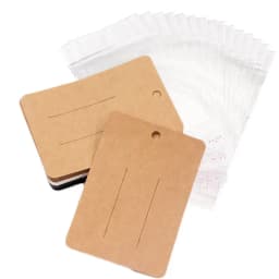 50pcs 7*10cm Barrettes Hairpins Packing Cards Kraft Paper Card For Hair Accessories Display Card Hair Clip Packaging Price Tags