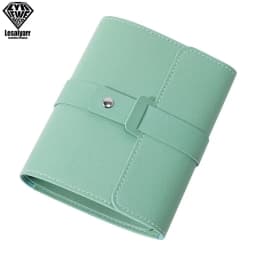 Creative Book Shape PU Leather Earrings Storage Bag Earrings Studs Eadrops Organizer Portable Jwelry Storage Bag Large Capacity