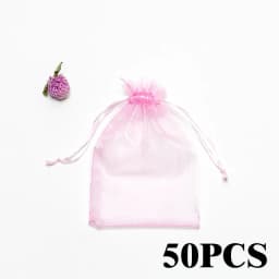 10-50pcs/lot Colorful Jewelry Packaging Bags 7*9 9*12 10*15 13*18cm Organza Bag Gift Storage Wedding Drawstring Bag Wholesale