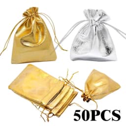 10-50pcs/lot Colorful Jewelry Packaging Bags 7*9 9*12 10*15 13*18cm Organza Bag Gift Storage Wedding Drawstring Bag Wholesale