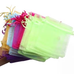 10-50pcs/lot Colorful Jewelry Packaging Bags 7*9 9*12 10*15 13*18cm Organza Bag Gift Storage Wedding Drawstring Bag Wholesale