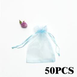 10-50pcs/lot Colorful Jewelry Packaging Bags 7*9 9*12 10*15 13*18cm Organza Bag Gift Storage Wedding Drawstring Bag Wholesale