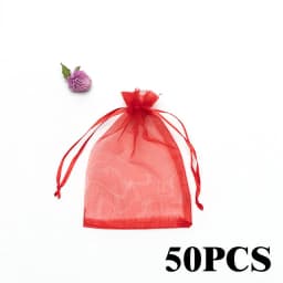 10-50pcs/lot Colorful Jewelry Packaging Bags 7*9 9*12 10*15 13*18cm Organza Bag Gift Storage Wedding Drawstring Bag Wholesale