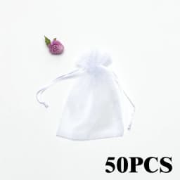 10-50pcs/lot Colorful Jewelry Packaging Bags 7*9 9*12 10*15 13*18cm Organza Bag Gift Storage Wedding Drawstring Bag Wholesale