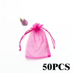 10-50pcs/lot Colorful Jewelry Packaging Bags 7*9 9*12 10*15 13*18cm Organza Bag Gift Storage Wedding Drawstring Bag Wholesale