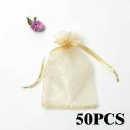 10-50pcs/lot Colorful Jewelry Packaging Bags 7*9 9*12 10*15 13*18cm Organza Bag Gift Storage Wedding Drawstring Bag Wholesale