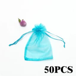 10-50pcs/lot Colorful Jewelry Packaging Bags 7*9 9*12 10*15 13*18cm Organza Bag Gift Storage Wedding Drawstring Bag Wholesale
