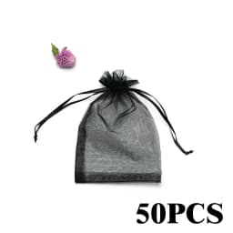 10-50pcs/lot Colorful Jewelry Packaging Bags 7*9 9*12 10*15 13*18cm Organza Bag Gift Storage Wedding Drawstring Bag Wholesale